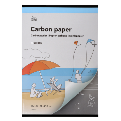 Papier carbone Qbasic A4 21x29,7cm 10 feuilles blanc