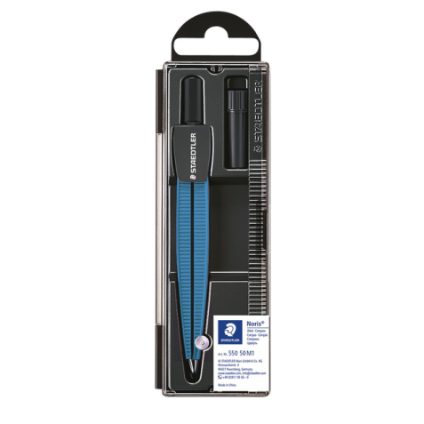 Passer Staedtler 550 Noris schoolpasser metallic blauw