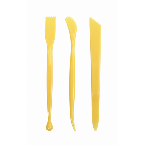 Spatule de modelage Conda 15 cm plastique - ensemble de 3 pièces