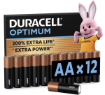 Pile Duracell Optimum 12x AA