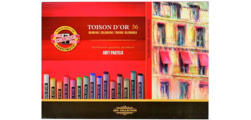 Pastel Koh-I-Noor Toison 8515 ogive 36 pièces assorti