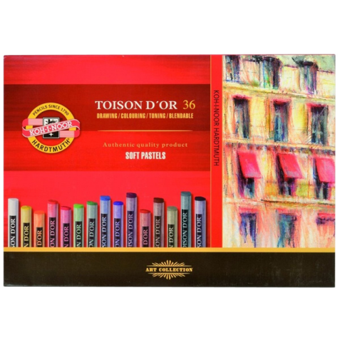 Pastel Koh-I-Noor Toison 8515 ogive 36 pièces assorti