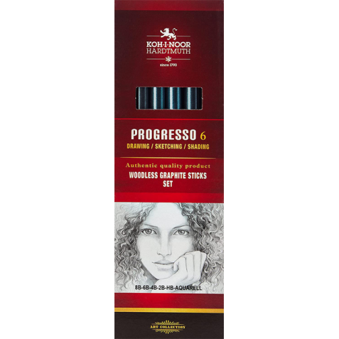 Grafietstift  Koh-I-Noor progresso 8915 HB 8B + aqua