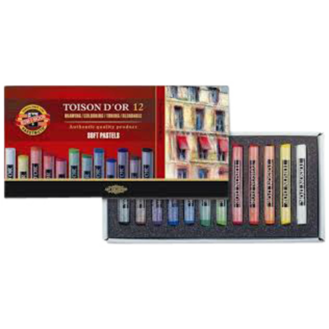 Pastel Koh-I-Noor Toison 8512 ogive 12 pièces assorti