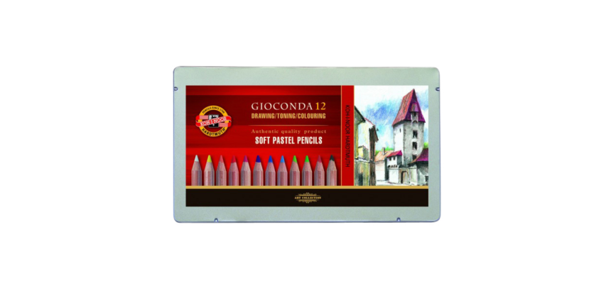 Crayon pastel Koh-I-Noor gioconda 12 pièces assorti