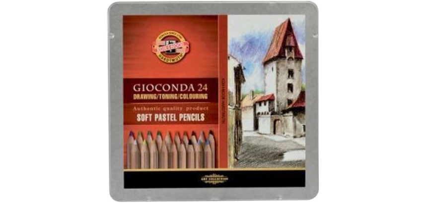 Crayon pastel Koh-I-Noor gioconda 24 pièces assorti