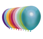 Ballon Haza uni 30cm 50 pièces couleur métallique assorti