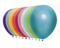 Ballon Haza uni 30cm 50 pièces couleur métallique assorti