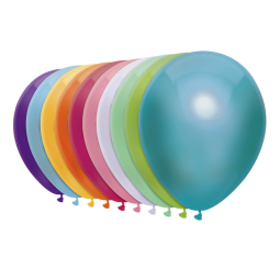 Ballon Haza uni 30cm 50 pièces couleur métallique assorti