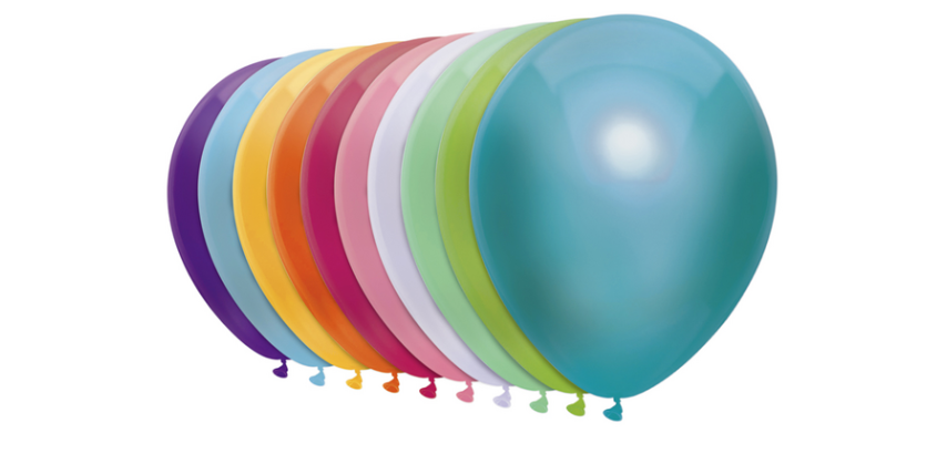 Ballon Haza uni 30cm 50 Stück metallische Farben sortiert