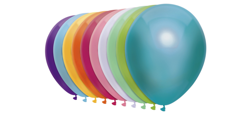 Ballon Haza uni 30cm 50 pièces couleur métallique assorti