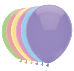 Ballon Haza uni 30cm 100 pièces pastel assorti