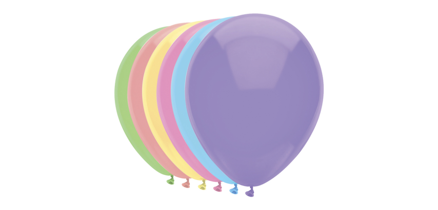 Ballon Haza uni 30cm 100 Stück pastellfarben sortiert