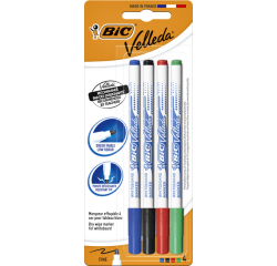 Marqueur tableau blanc BIC Velleda 1721 ogive Fin assorti blister 4 pièces