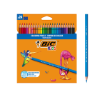 Crayon de couleur BIC Kids Tropicolors assorti blister 24 pièces