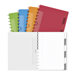 Cahier ADOC A4 carreau 4x8mm 144 pages 90g 6 intercalaires assorti