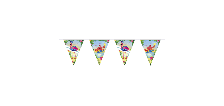 Guirlande drapeaux Flamants 10m