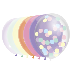 Ballon Haza uni 30cm 10 stuks pastel assorti