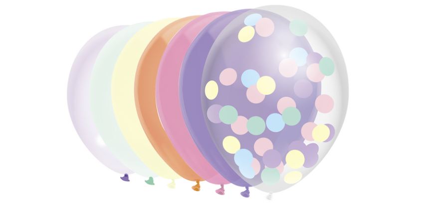 Haza uni balloons 30cm 10 pieces assorted pastel
