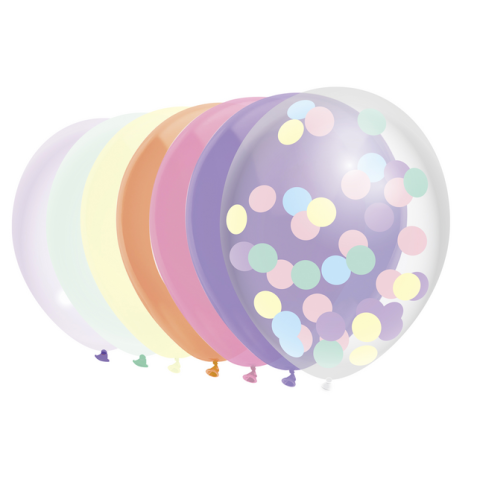 Ballon Haza uni 30cm 10 stuks pastel assorti