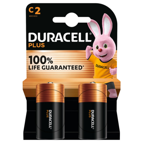 Batterij Duracell Plus 2xC