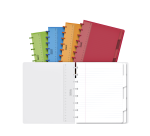 Cahier ADOC A5 ligné 144 pages 90g 5 intercalaires assorti