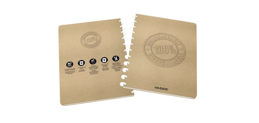 Cahier ADOC BIO A4 carreau 4x8mm 144 pages 90g kraft