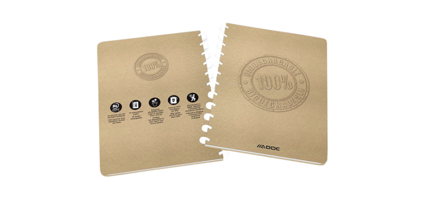 ADOC BIO Notebook A4 lined 144 pages 90g kraft