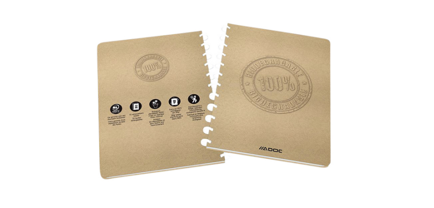 ADOC BIO Notebook A4 grid 5x5mm 144 pages 90g kraft
