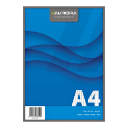 Bloc-notes Aurora A4 carreau 5x5mm 100 feuilles 60g bleu