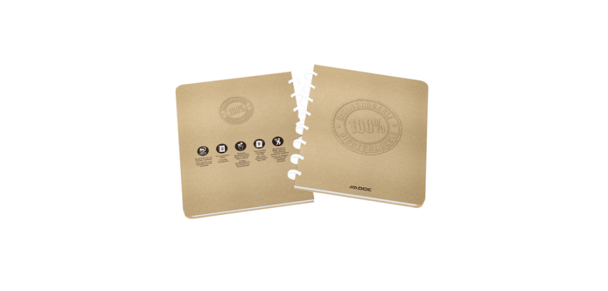 Adoc-BIO-Heft A5 kariert 4x8mm 144 Seiten 90g Kraftpapier
