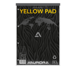 Bloc-notes Aurora A4 ligné 80 feuilles JAUNE
