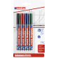 Viltstift edding 250 whiteboard rond 1.5-3mm assorti blister à 4 stuks