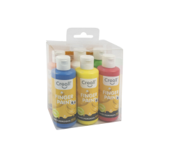 Peinture aux doigts Creall Happy 6 couleurs 80ml