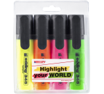 Surligneur edding 345 2-5mm assorti set 4 pièces