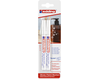 Marqueur peinture edding 751 à base d'huile 1-2mm blanc blister 2 pièces