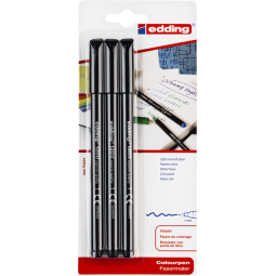 Fineliner edding 1200 1mm blister 3 pièces noir