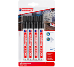 Edding 3300 chisel marker 1-5mm black blister pack of 4 pieces