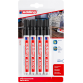 Feutre edding 3300 biseau 1-5mm noir blister 4 pièces