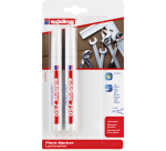 Marqueur peinture edding 750 à base d'huile 2-4mm blanc blister 2 pièces