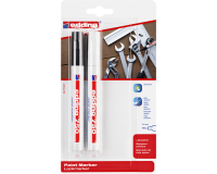Marqueur peinture edding 750 à base d'huile 2-4mm noir et blanc blister 2 pièces