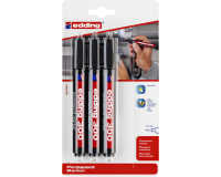 Marqueur edding 300 ogive 1,5-3mm noir blister 3 pièces