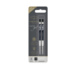 Parker Quink Gel-Nachfüllung Schwarz Medium Blister 2 Stück