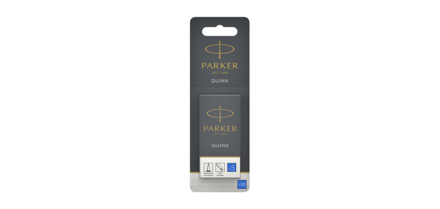 Cartouche d'encre longue Parker pour stylo plume - Boite de 10