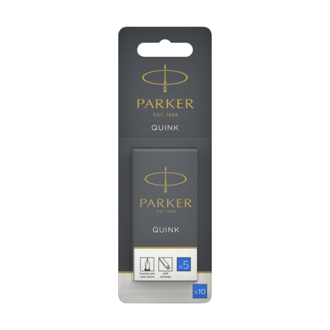 Cartouche d'encre longue Parker pour stylo plume - Boite de 10