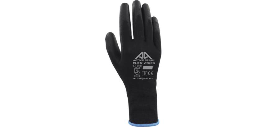 Medium Black Active Gear Grip PU-flex Glove