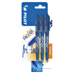 Rollerpen PILOT friXion medium blauw blister à 3 stuks