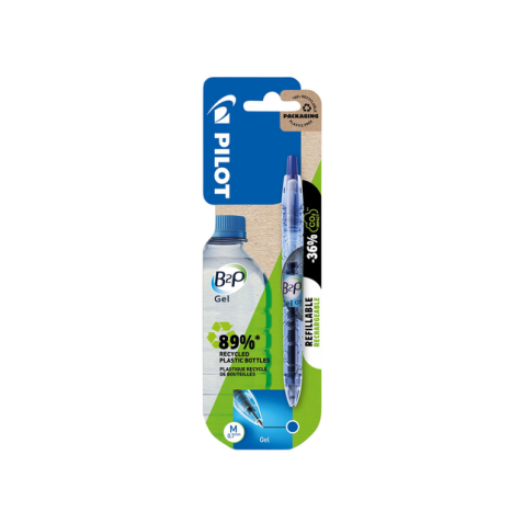 Stylo gel PILOT B2P Begreen Medium bleu 1 pièce