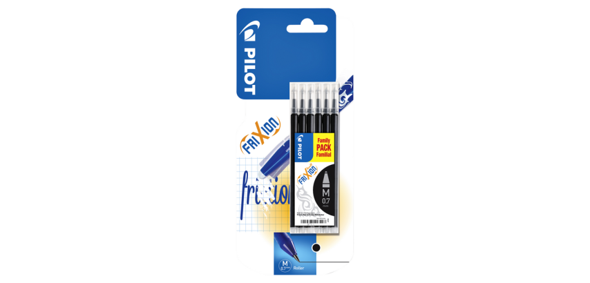 Nachfüllpack PILOT FriXion Medium schwarz 6 Stück