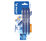 PILOT FriXion Clicker Medium Roller Blue Blister Pack of 3 Pieces
